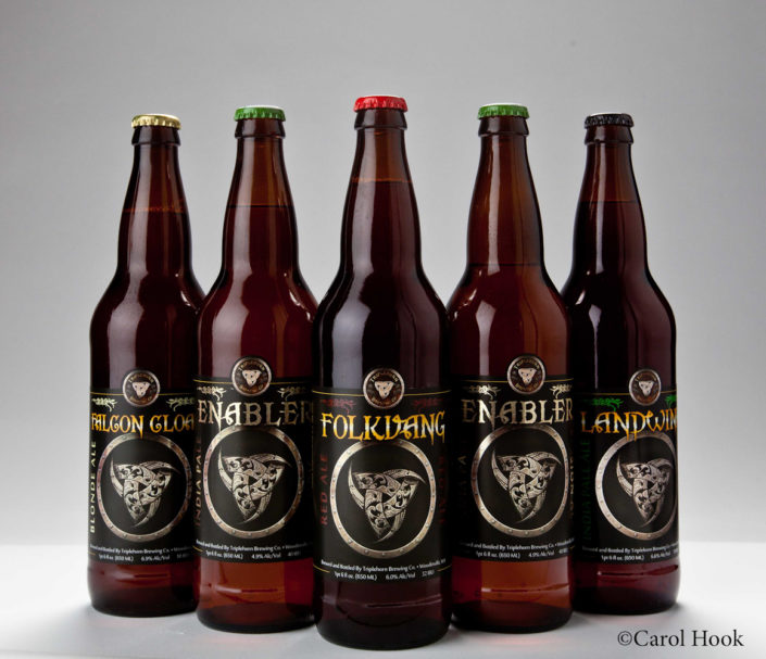 Product Photography Services Triplehorn Brewery bottles